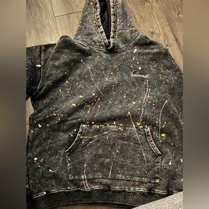 Balenciaga Black Hoodie with Colorful Splatter